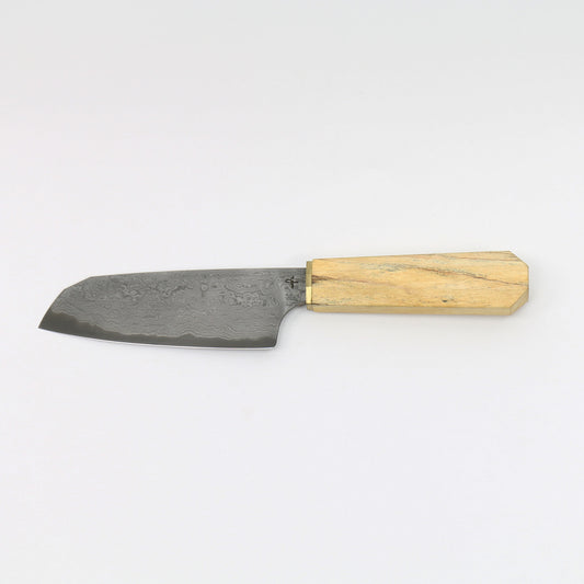 H10-EX-AH Kleines Santoku - japanisches Gemüsemesser - Damastmesser Exklusiv | | Hohenmoorer Messermanufaktur Damast Exclusiv