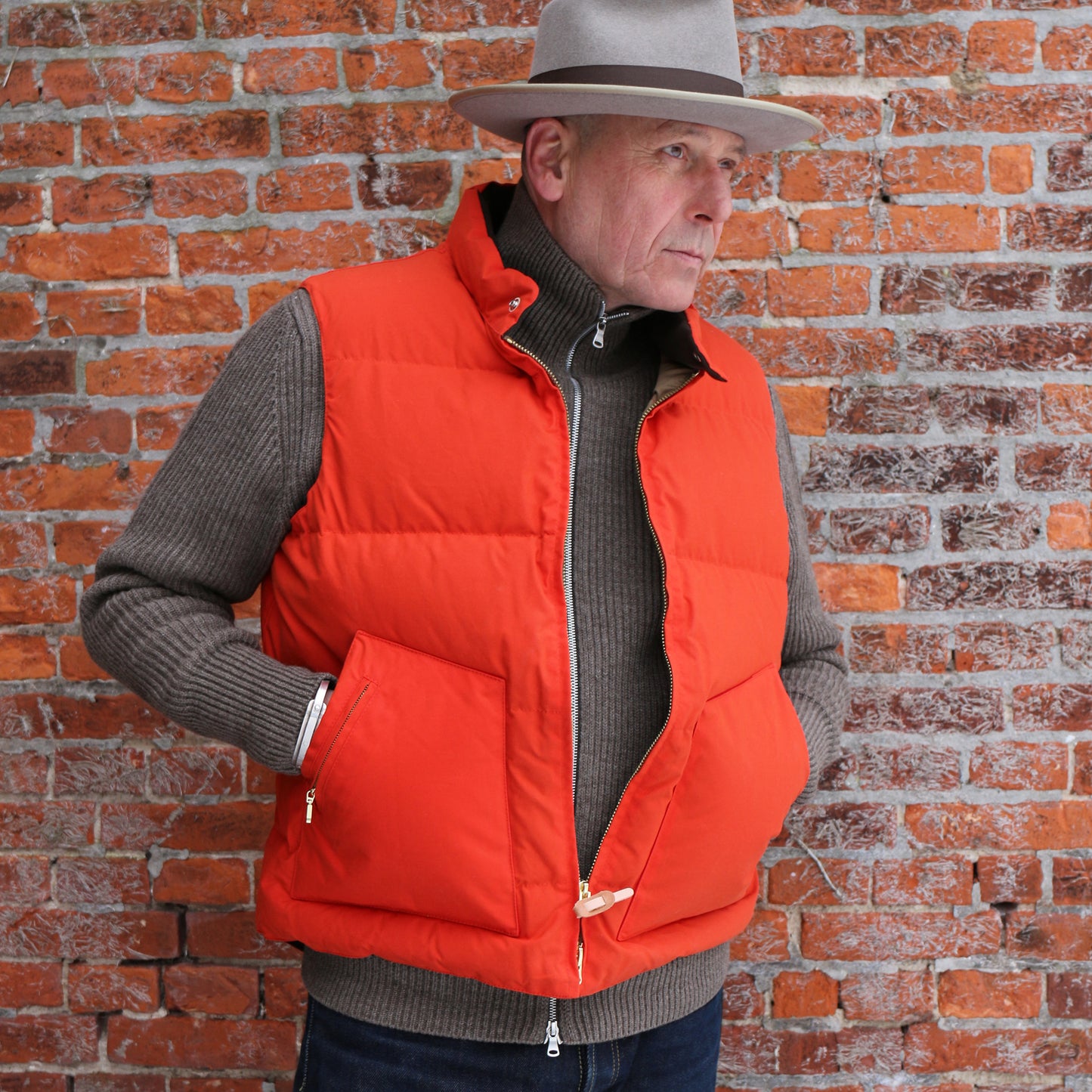 Goose Down Vest 7922 Orange