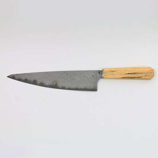 Couteau de chef H2-EX-AH - Couteau utilitaire - Couteau Damas exclusif - Lame de 23 cm