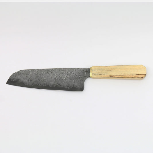 H4-EX-AH Santoku - Couteau de chef japonais - Couteau Damas Exclusif
