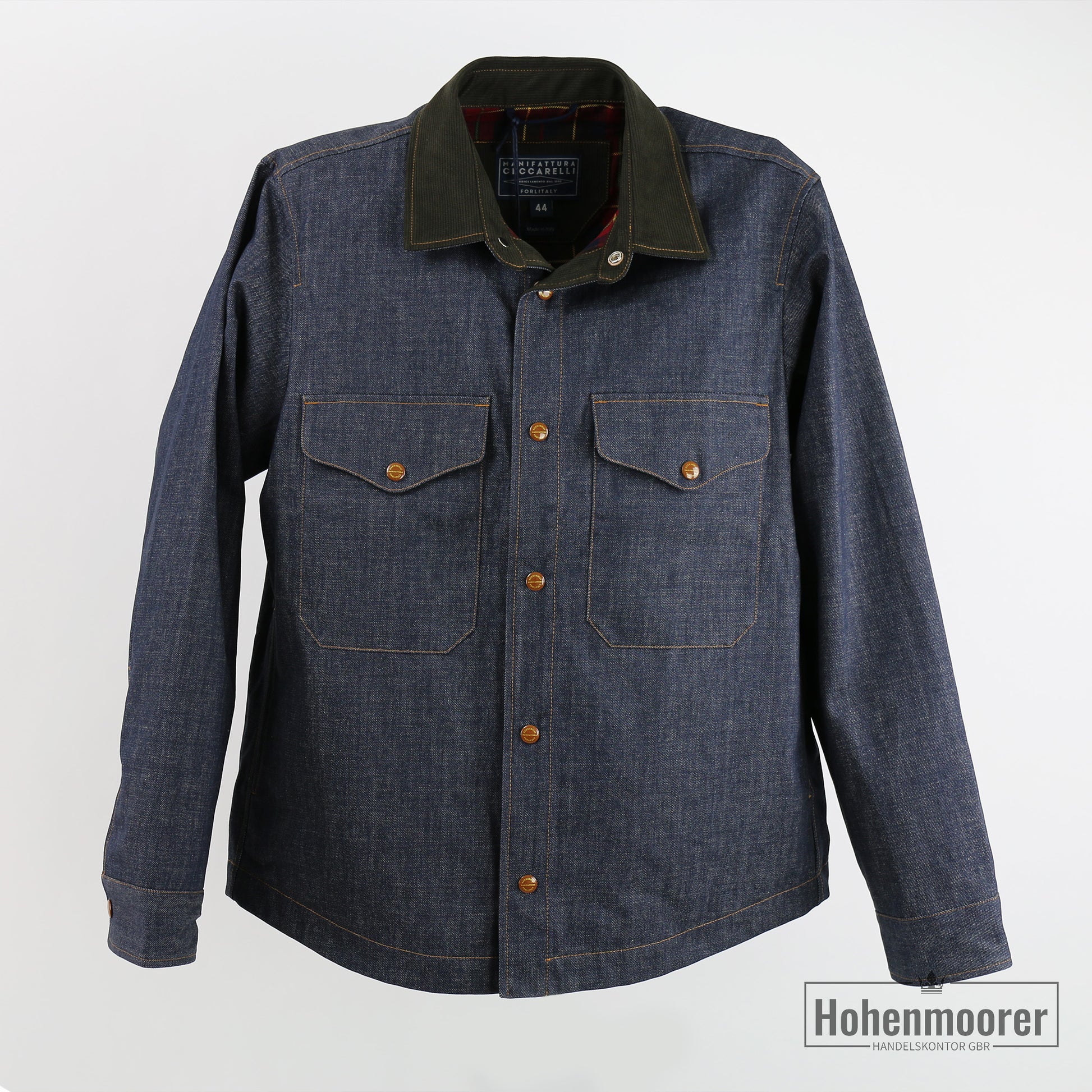 Denim Heavy Shirt w7073-CD | Manifattura Ceccarelli Hemdjacke
