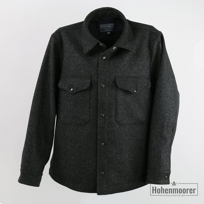 Wool Heavy Shirt 7083-QR Charcoal | Hohenmoorer Handelskontor Hemdjacke