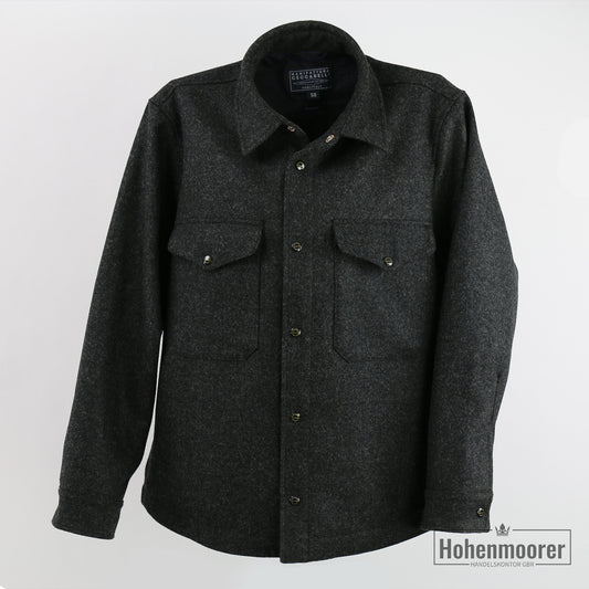 Wool Heavy Shirt 7083-QR Charcoal | Hohenmoorer Handelskontor Hemdjacke