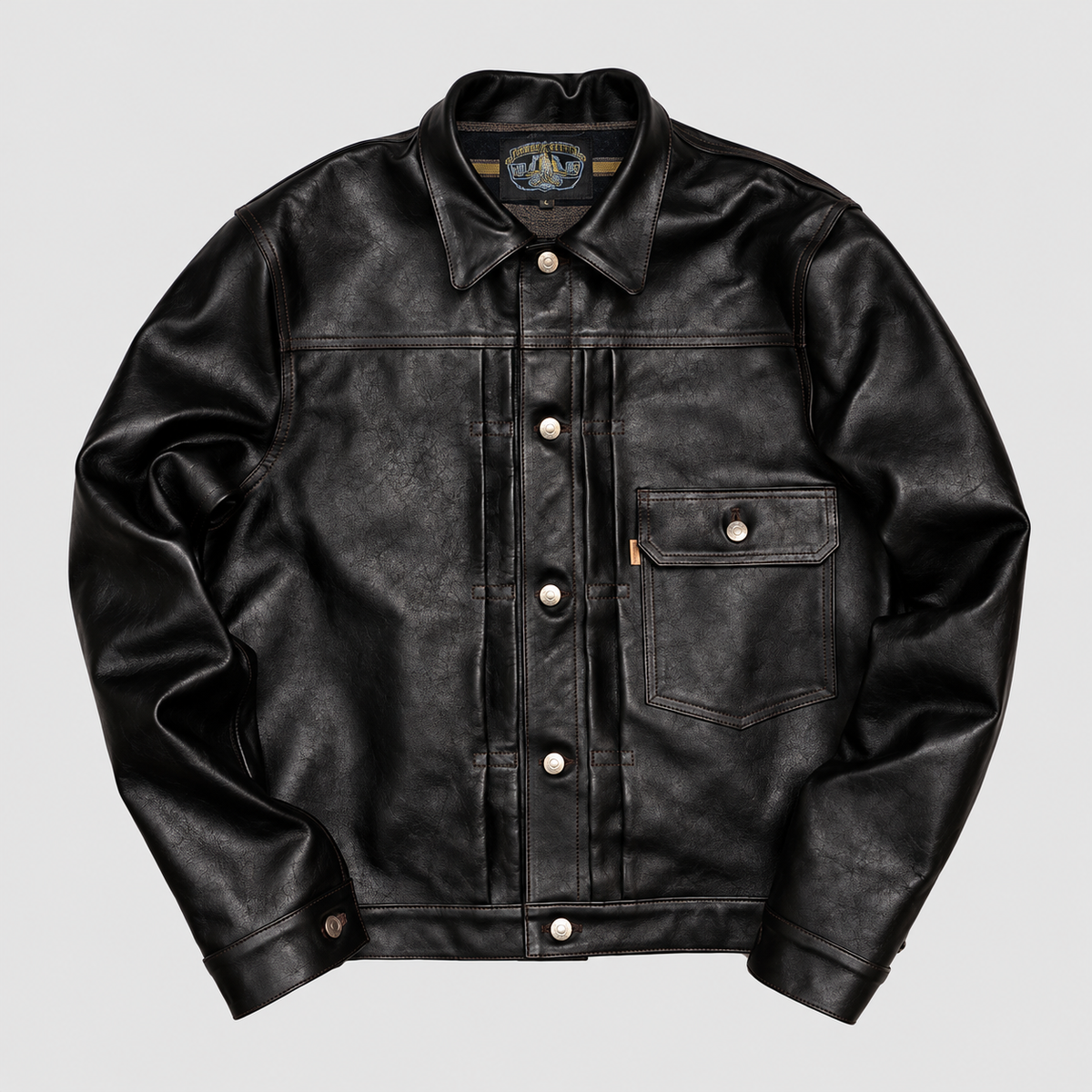 Double Helix Bulldog Black – Pferdelederjacke