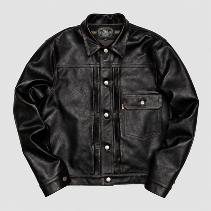 Double Helix Bulldog Black – Pferdelederjacke