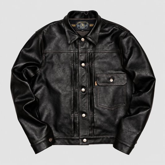 Double Helix Bulldog Black – Pferdelederjacke